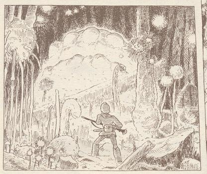 Nausicaa Finds an Ohmu Shell. Original: http://www.nausicaa.net/miyazaki/manga/pix_compare/collection_compare_01.jpg