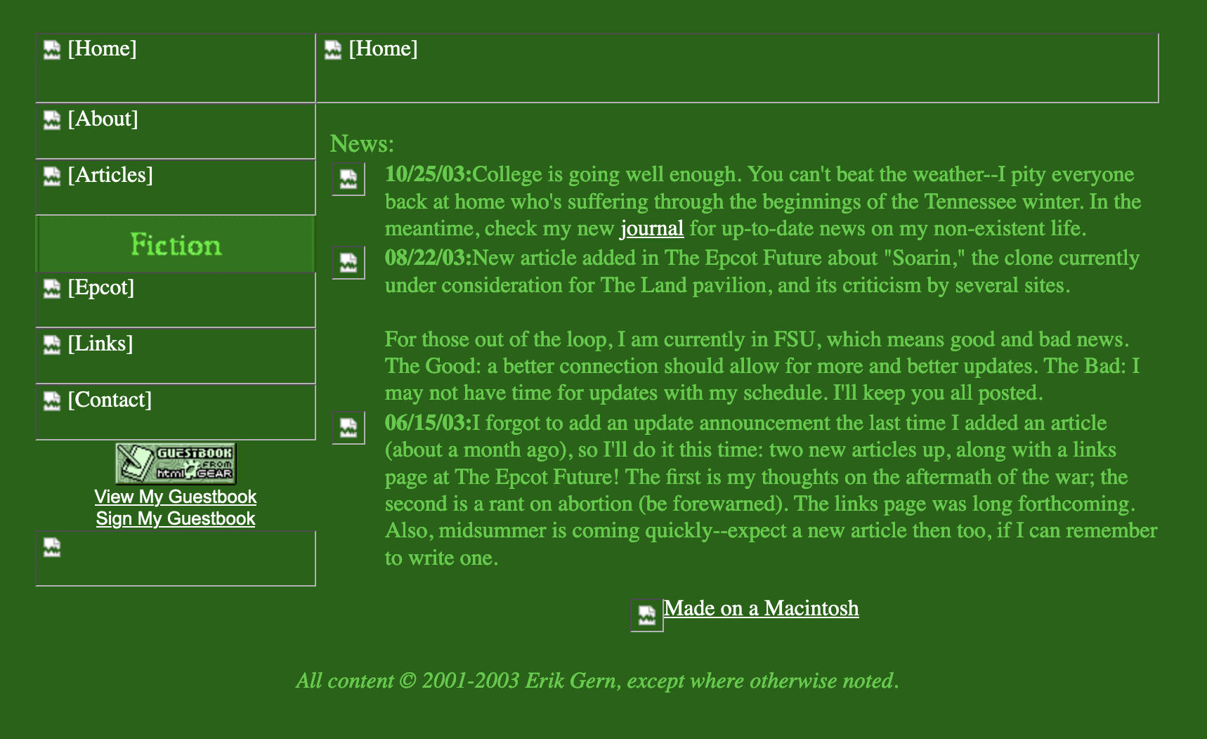 My old Tripod-hosted page, taken from a Wayback Machine snapshot.