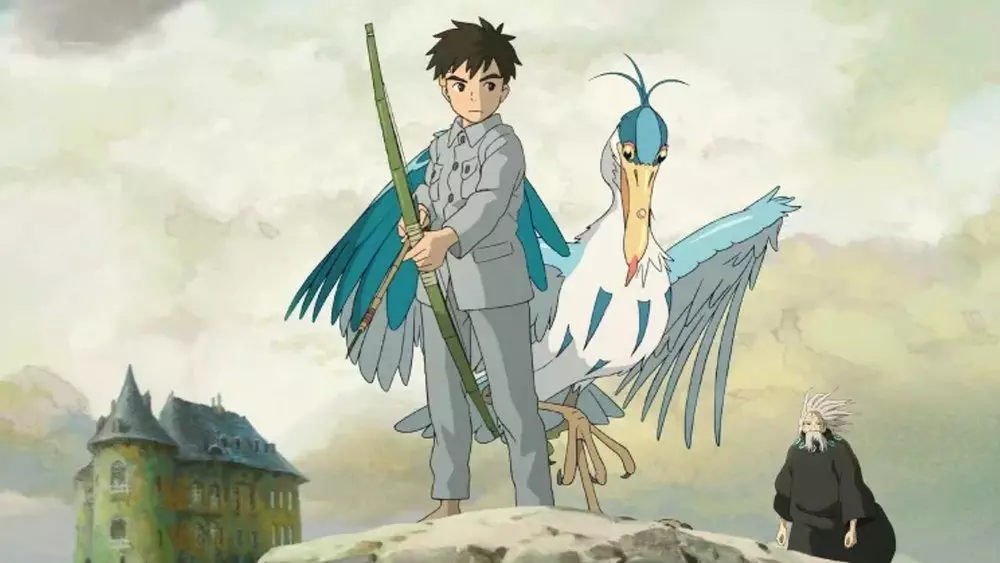Cropped selection from the poster for The Boy and the Heron
